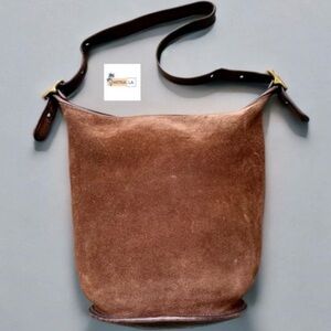 Vintage Coach Brown Mahogany Suede Berkeley XL Duffle Sac